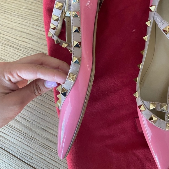 Valentino pink rock stud flats - Picture 11 of 12